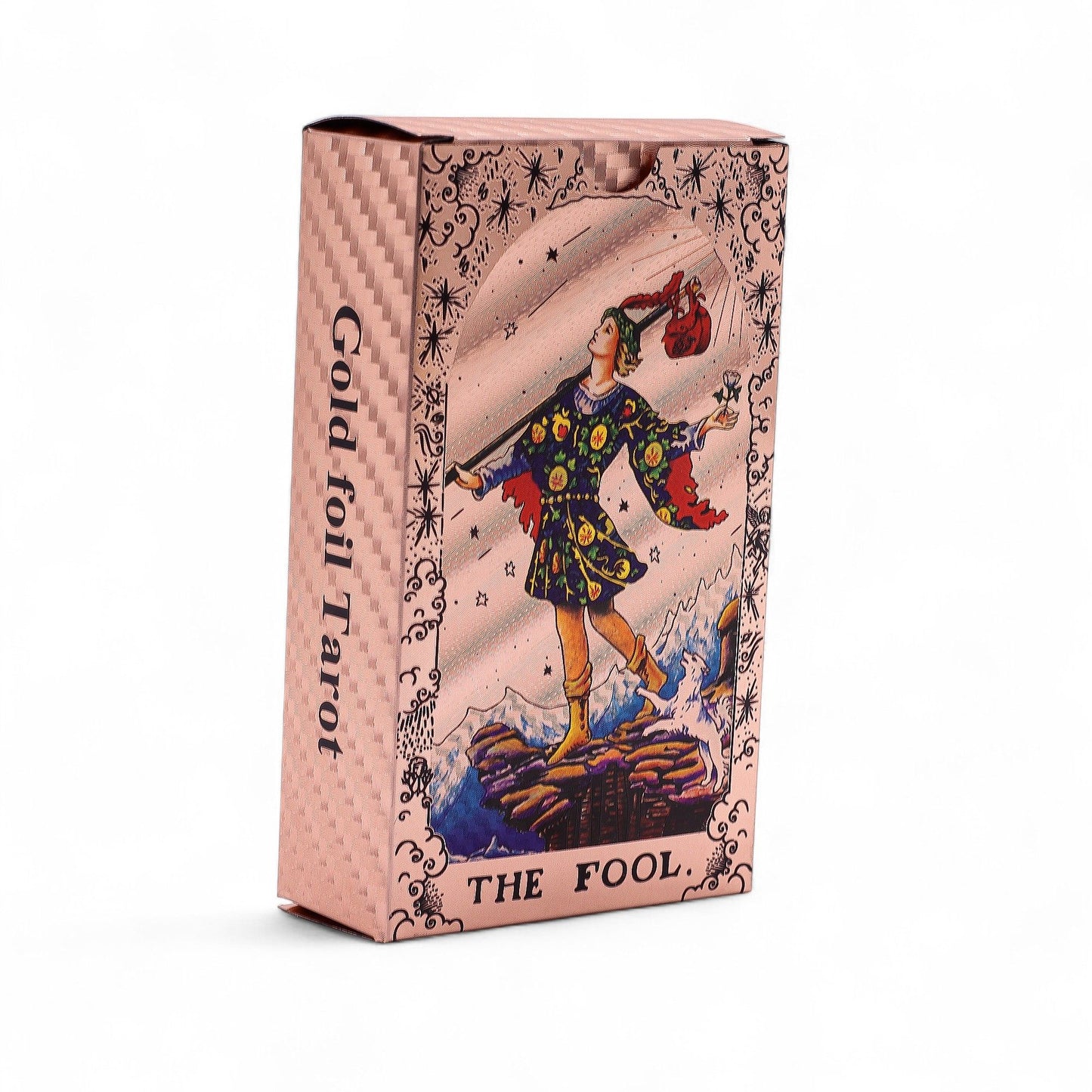 Rose Gold Moon Phase Tarot Deck | 78-Card Foil Tarot Set with Guidebook & Lunar Design