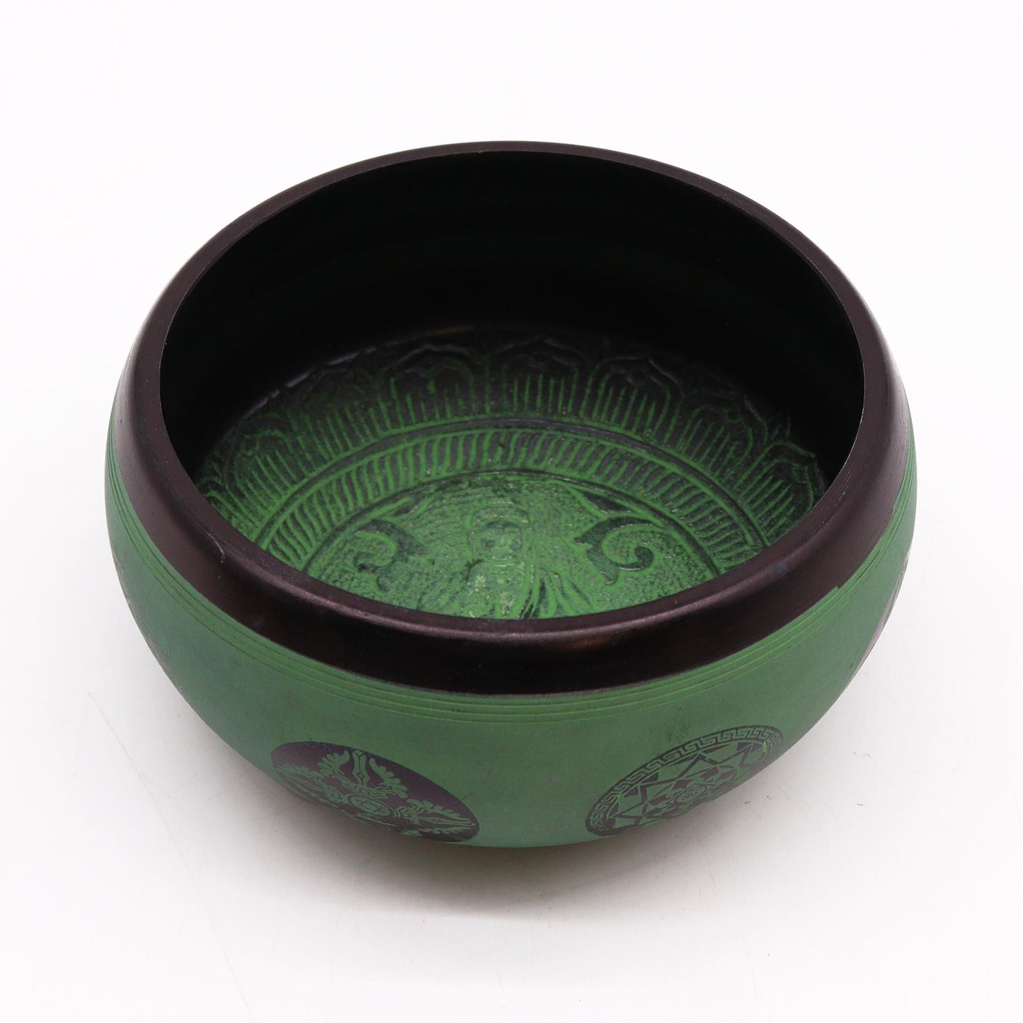 Earth Powder Singing Bowl – Mandala Buddha Design (16cm)