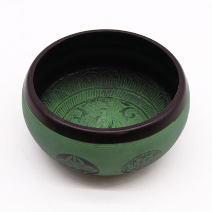 Earth Powder Singing Bowl – Mandala Buddha Design (16cm)