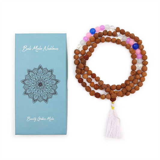 Bali Mala Necklace – Beauty Goddess | Handmade Meditation Beads for Love, Confidence & Harmony