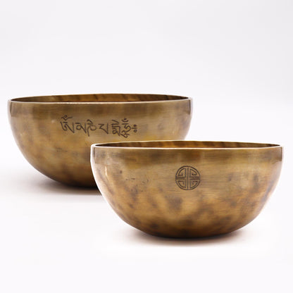 Extra Large Nepalese Moon Singing Bowl – 22cm Handcrafted Brass Sound Bowl (1450g)