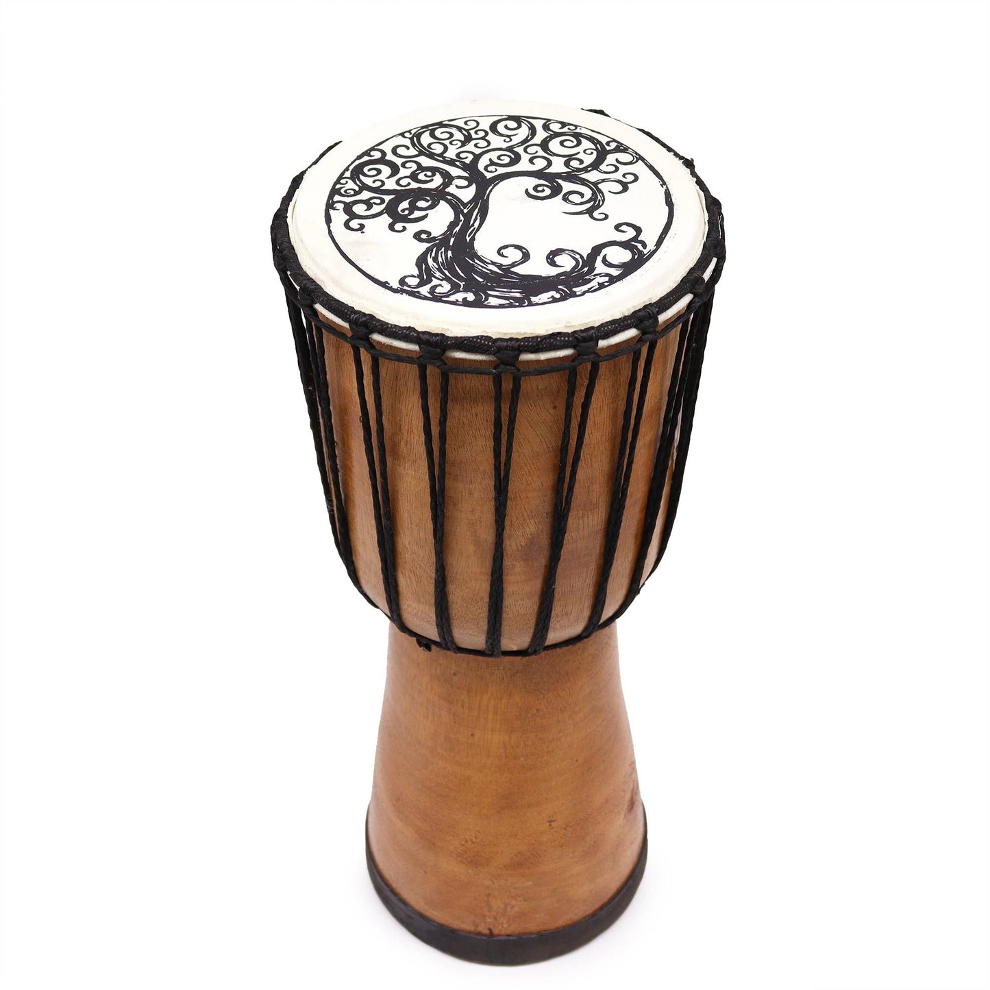 Tree of Life Wide Top Djembe Drum – 18cm | Sacred Rhythm & Interconnected Harmony