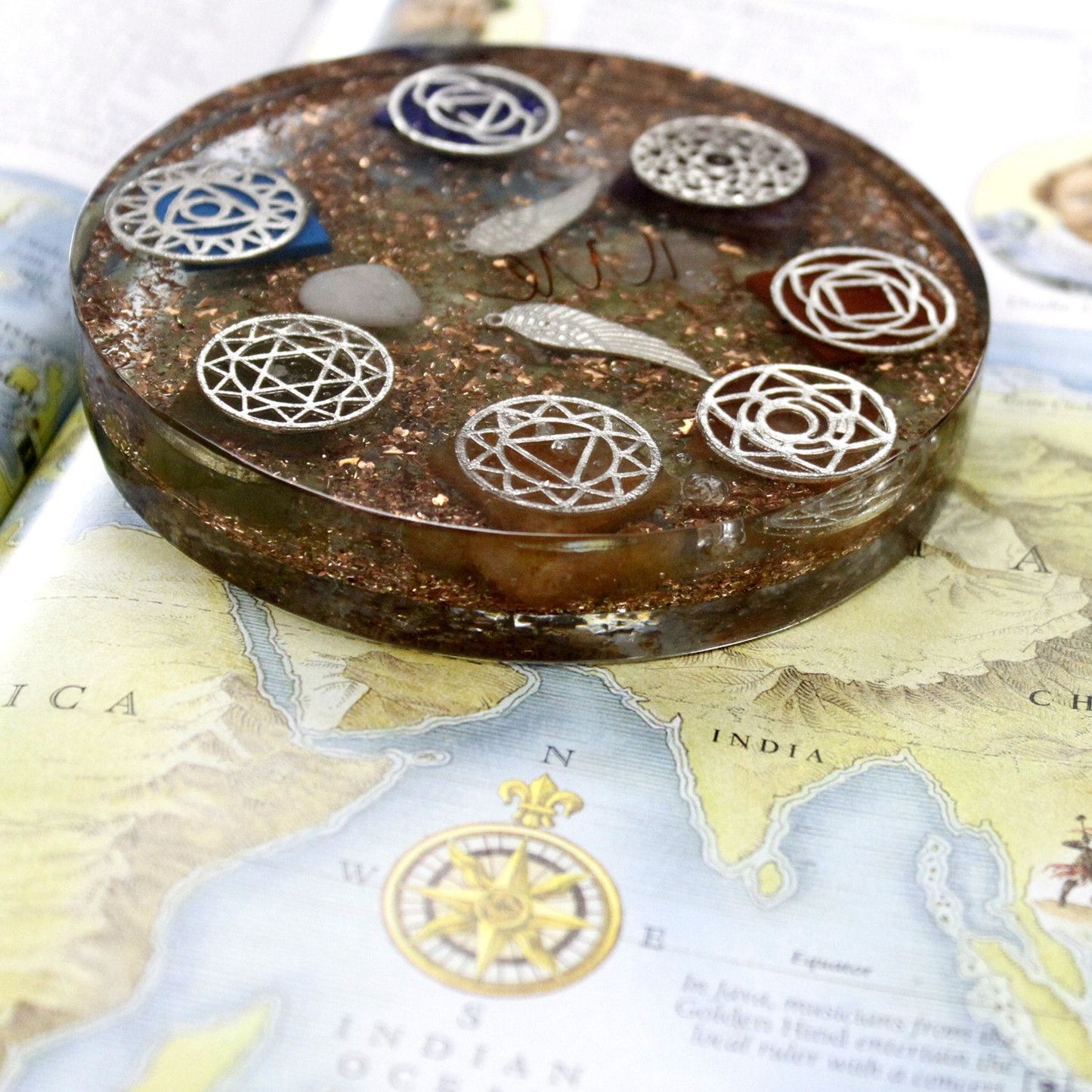 Orgonite Energy Disc – Angel Chakra Alignment (Large, 11cm)