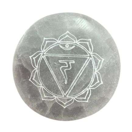 Selenite Charging Plates – Chakra Set of 7