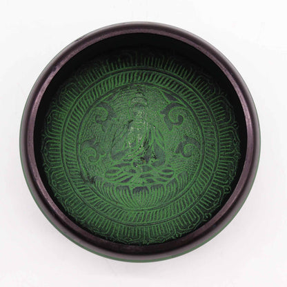 Earth Powder Singing Bowl – Mandala Buddha Design (16cm)
