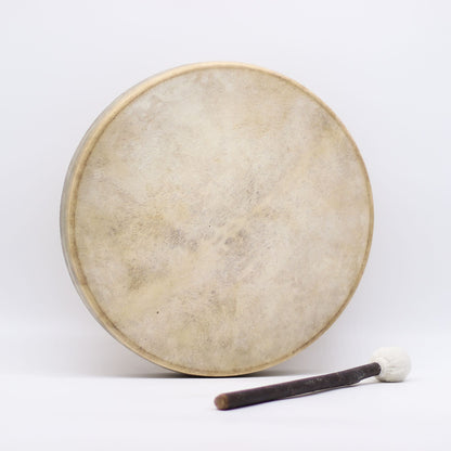 Spirit of the Wolf – Shamanic Tunable Drum & Stick | 40cm | Intuition, Power & Sound Healing