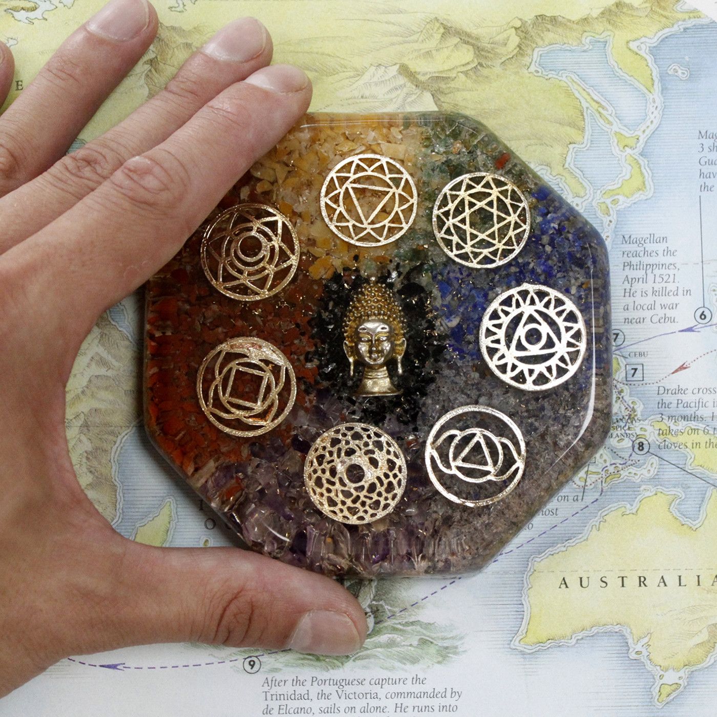 Orgonite Energy Disc – Angel Chakra Alignment (Large, 11cm)