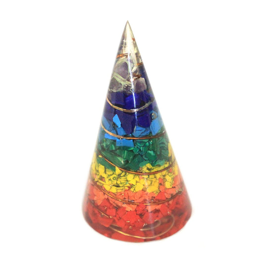 Orgonite Cone – Multichip Chakra Energy Harmoniser – 80mm