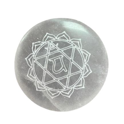 Selenite Charging Plates – Chakra Set of 7