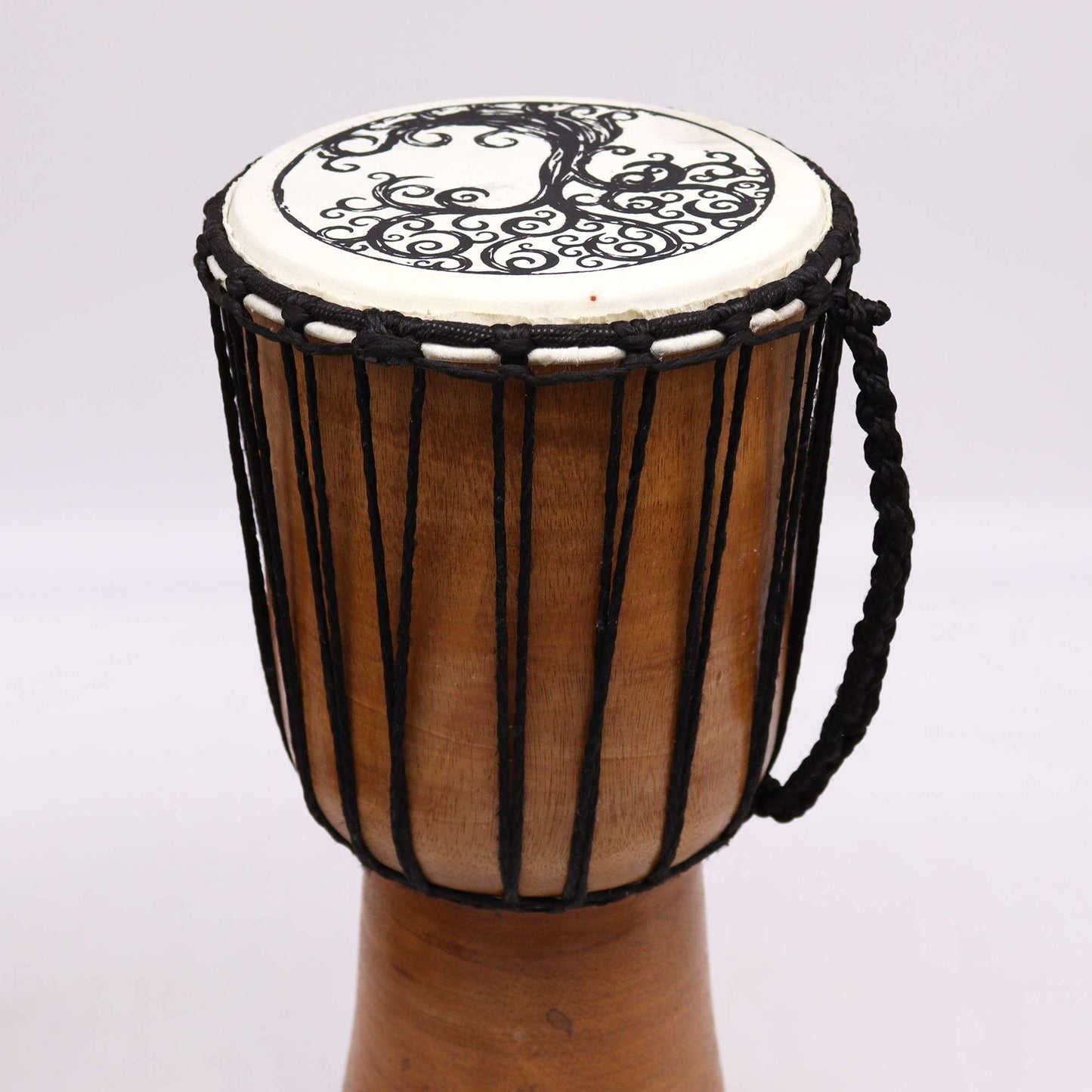 Tree of Life Wide Top Djembe Drum – 18cm | Sacred Rhythm & Interconnected Harmony