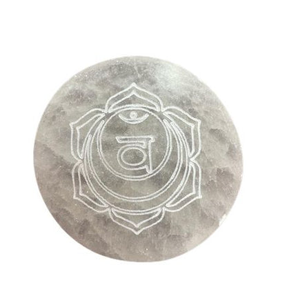 Selenite Charging Plates – Chakra Set of 7