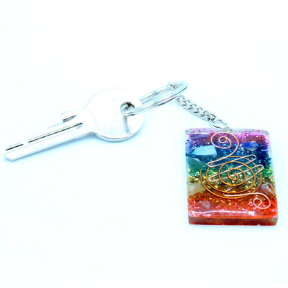 Orgonite Power Keyring – Chakra Reiki Spiral Protection