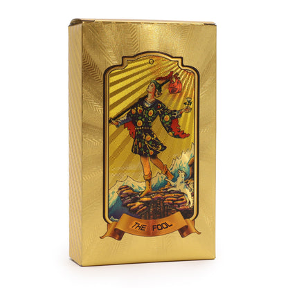 Golden Tarot Deck | 78-Card Gold Foil Tarot Set with Elegant Box & Classic Symbolism