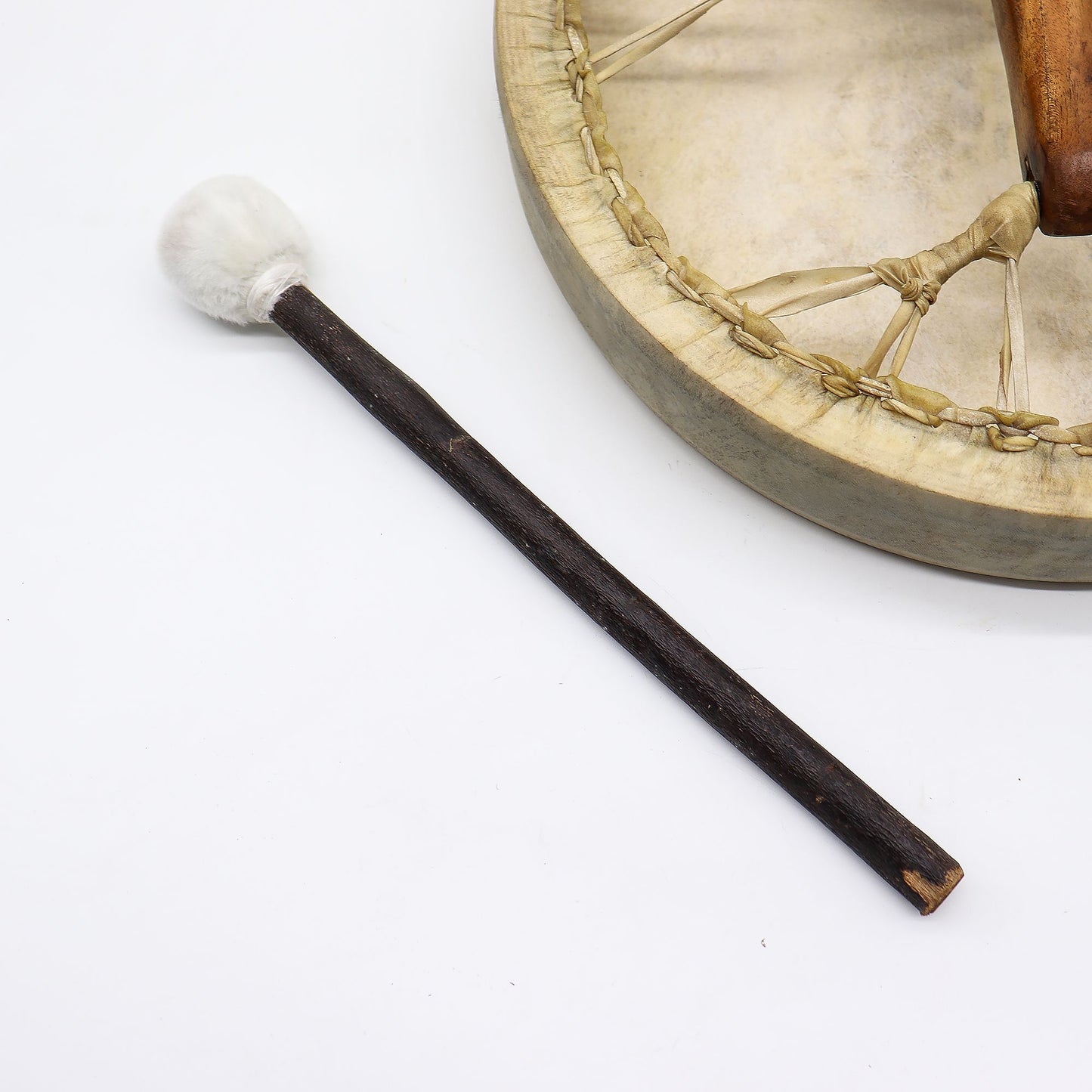 Spirit of the Wolf – Shamanic Tunable Drum & Stick | 40cm | Intuition, Power & Sound Healing