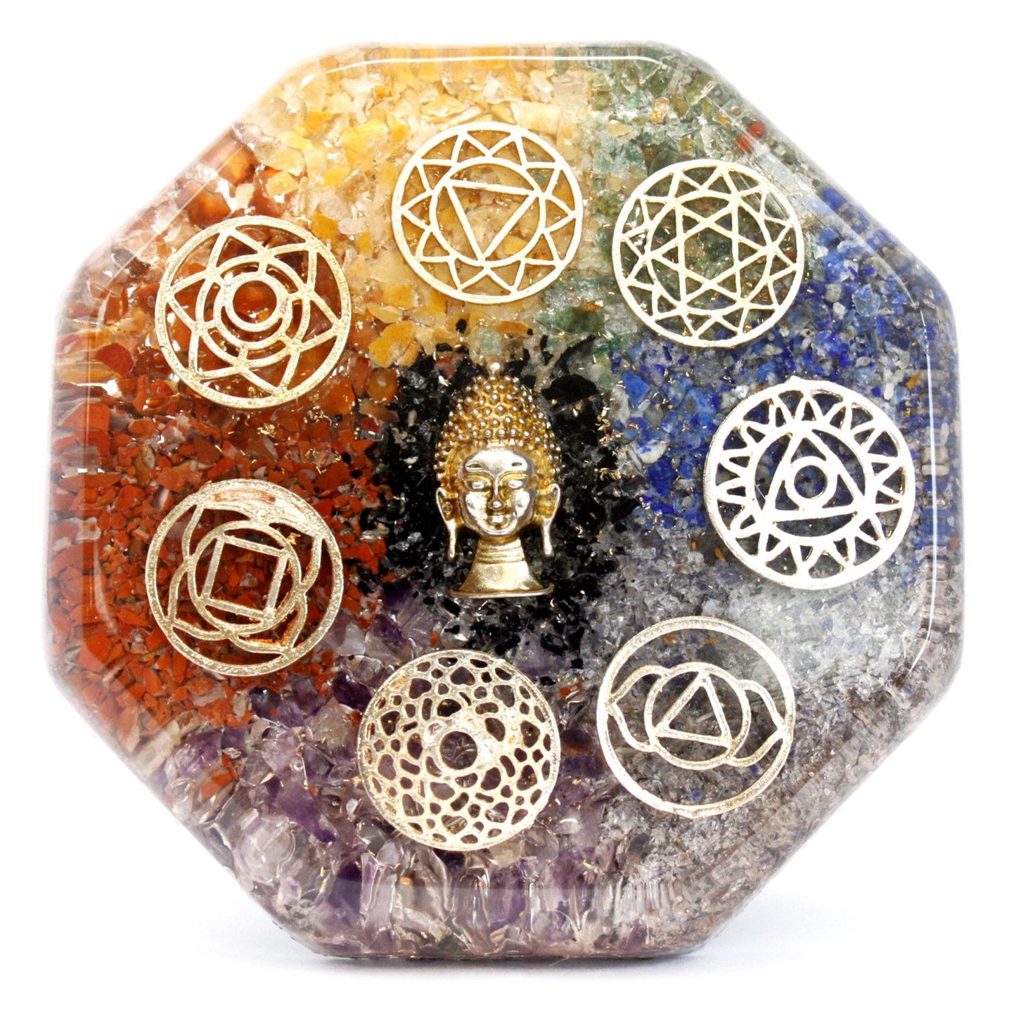 Orgonite Desk Power Pack – Buddha Chakra (Large, 11cm)