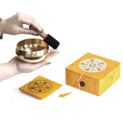 Special Meditation Bowl Gift Set – 11.5 cm Chakra Singing Bowl with Cushion & Mallet