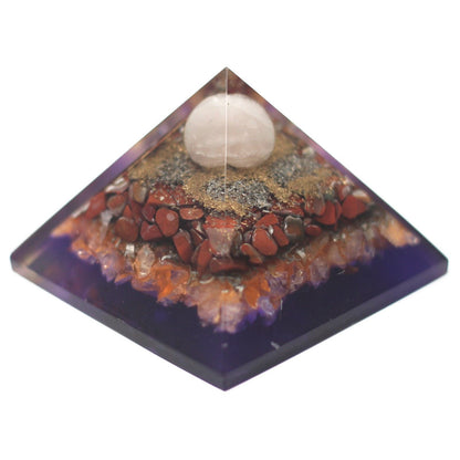 Large Orgonite Pyramid – Peacock (80mm)