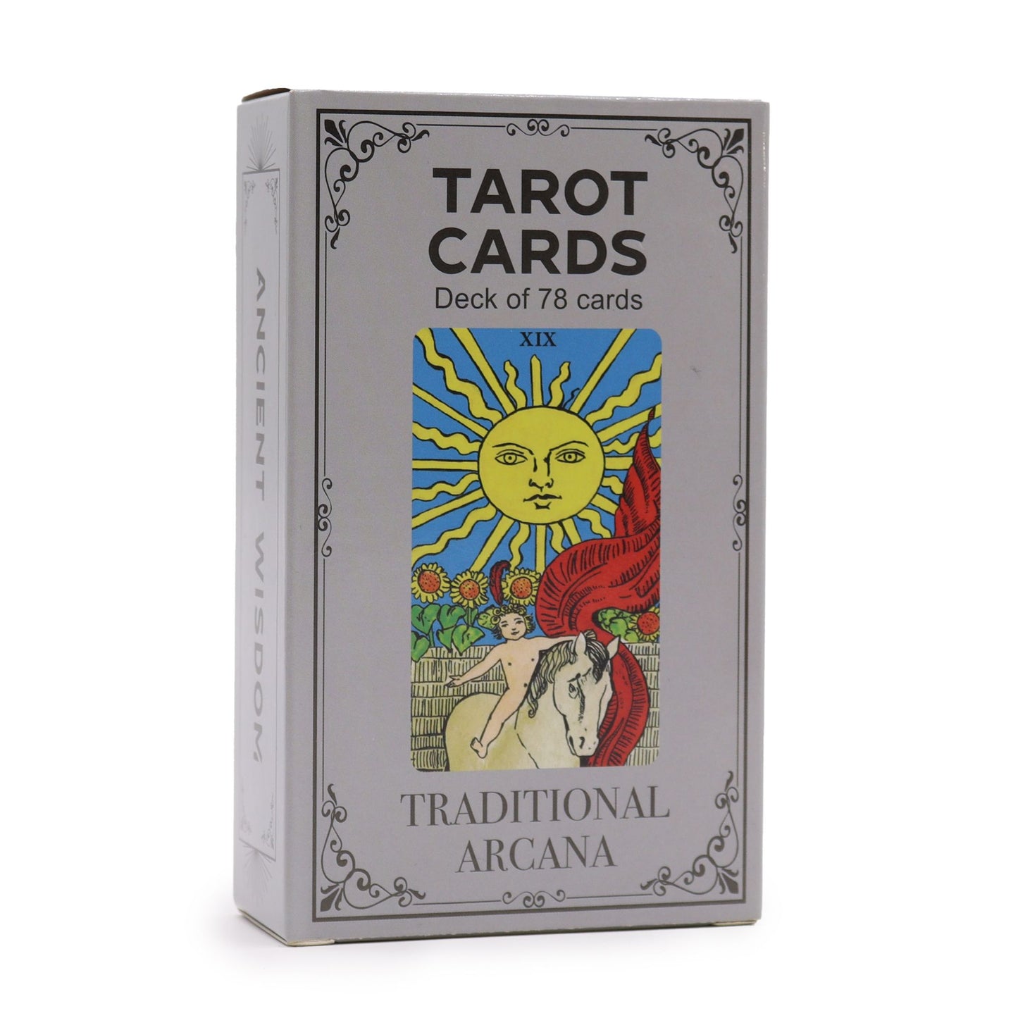Traditional Arcana Tarot Set | 78-Card Classic Tarot Deck with Guidebook