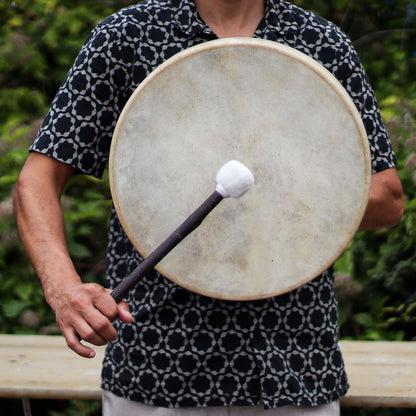 Spirit of the Wolf – Shamanic Tunable Drum & Stick | 40cm | Intuition, Power & Sound Healing