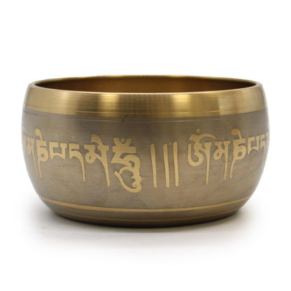 Five Buddha Singing Bowl – 11 cm Handcrafted Brass Meditation Bowl with Wooden Mallet