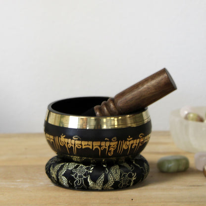 Lotus Flower Singing Bowl Set – 659Hz Sound Healing with Mallet, Cushion & Case