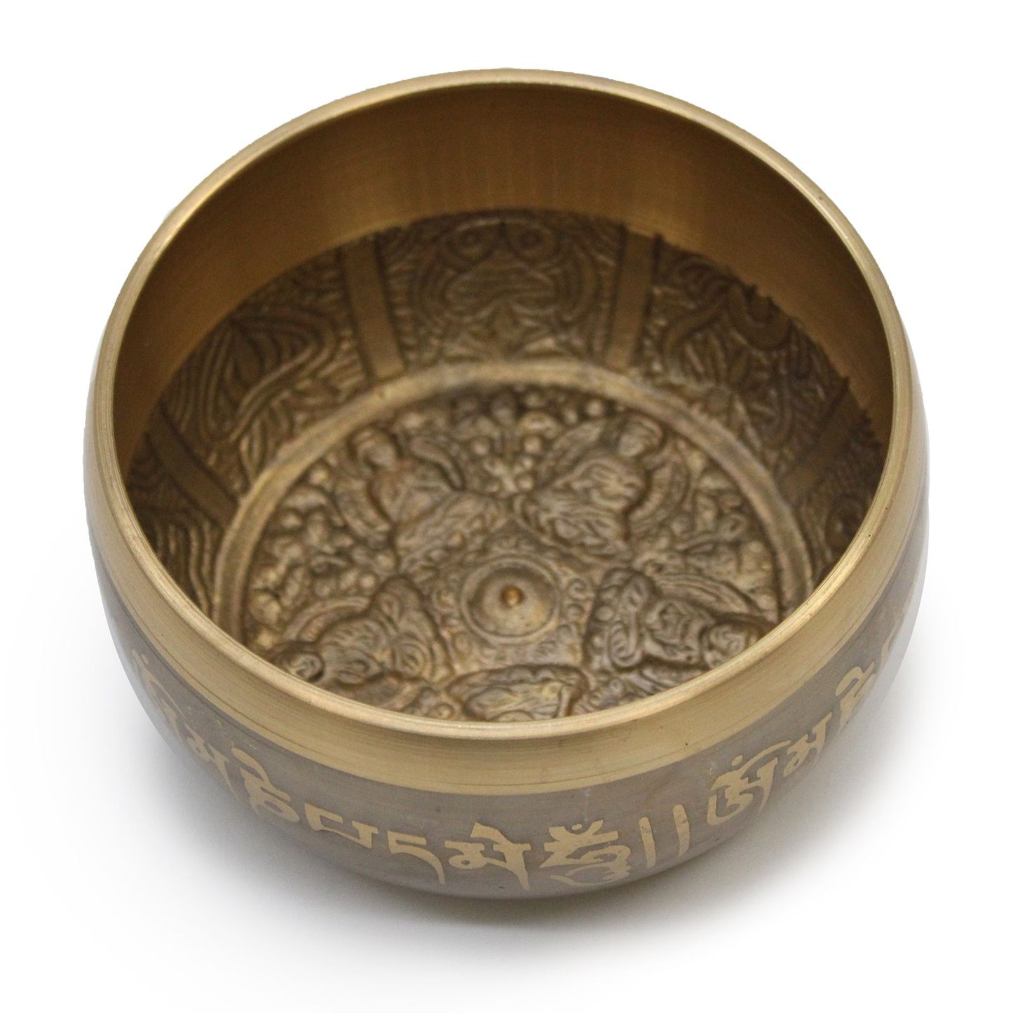 Five Buddha Singing Bowl – 11 cm Handcrafted Brass Meditation Bowl with Wooden Mallet