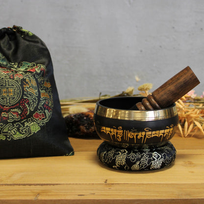 Lotus Flower Singing Bowl Set – 659Hz Sound Healing with Mallet, Cushion & Case