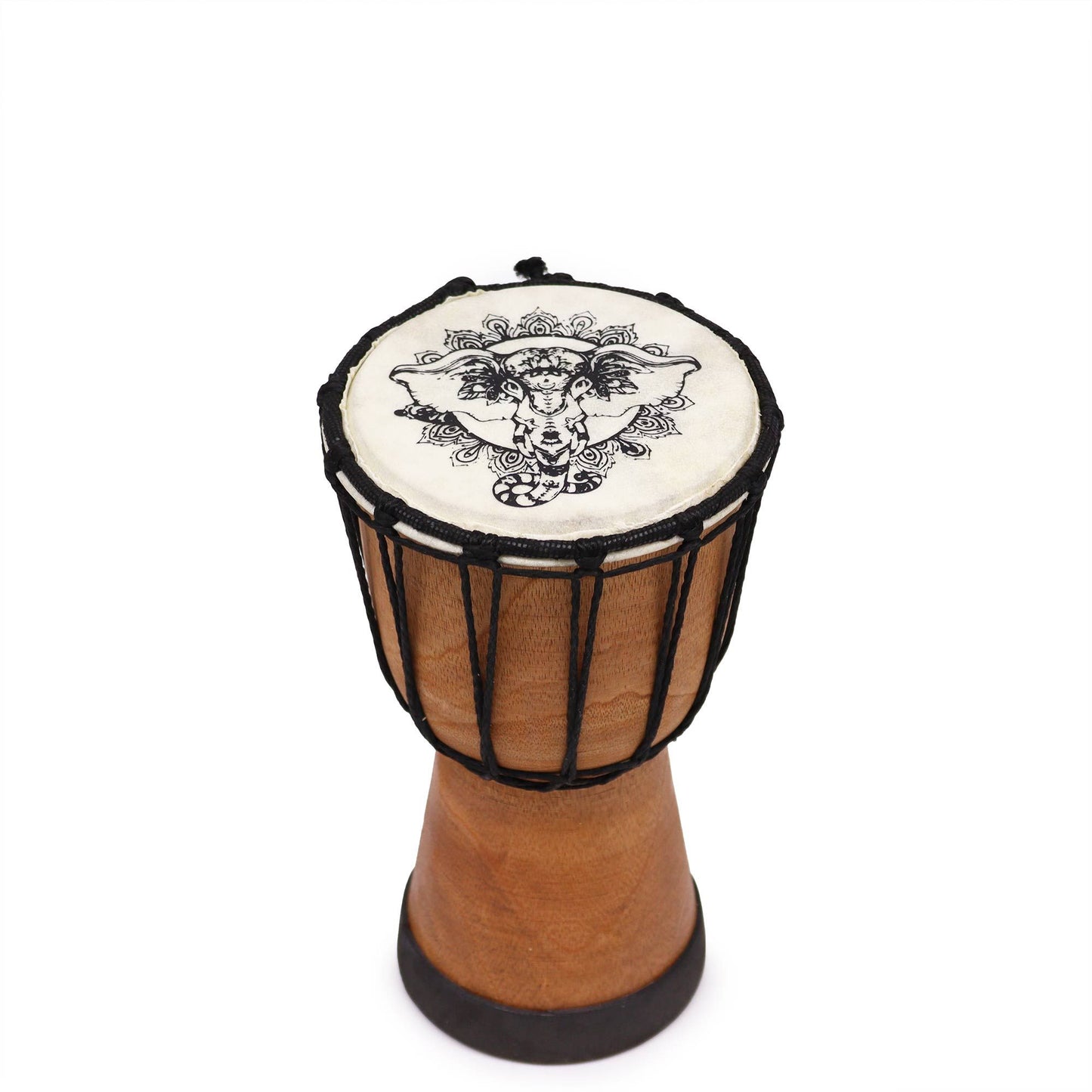 Elephant Wide Top Djembe Drum – 20cm | Handcrafted African Percussion