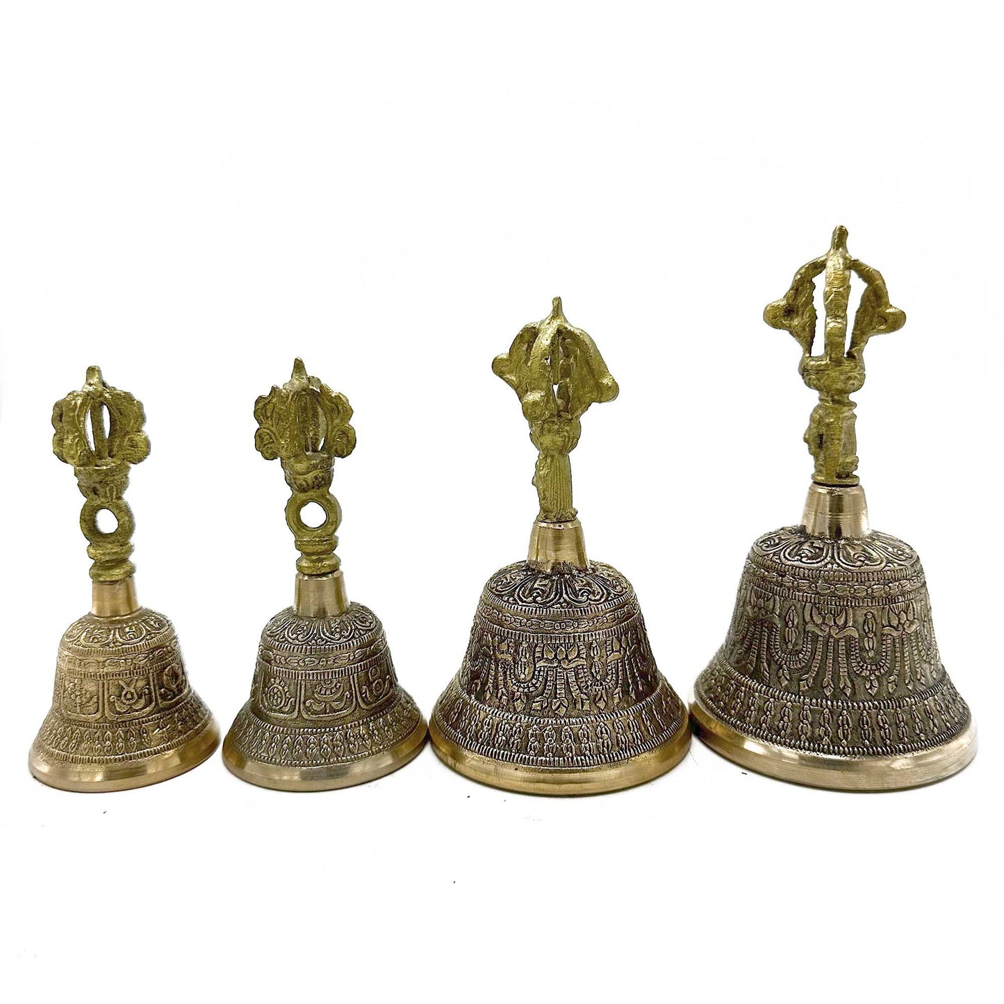 Small Tibetan Tingsha Bell – 5×11cm Handcrafted with Sacred Symbols