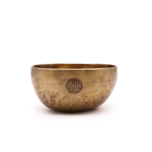 Small Nepalese Moon Singing Bowl – 13cm Handcrafted Brass Meditation Instrument (Approx. 550g)