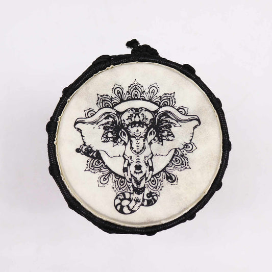 Elephant Wide Top Djembe Drum – 20cm | Handcrafted African Percussion