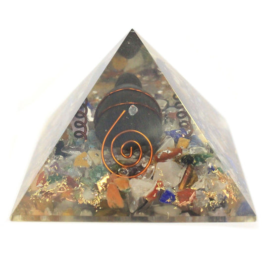 Orgonite Obelisk Power Point – Copper, Lapis Lazuli & Yellow Aventurine (90x25mm)