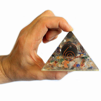 Orgonite Obelisk Power Point – Copper, Lapis Lazuli & Yellow Aventurine (90x25mm)