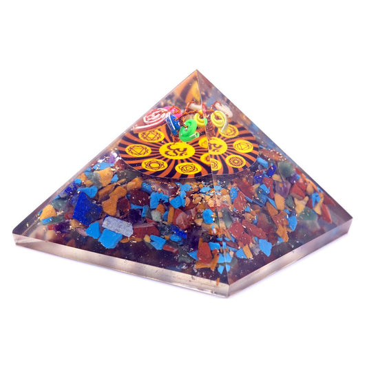 Orgonite Pyramid – Om Chakra (70mm)