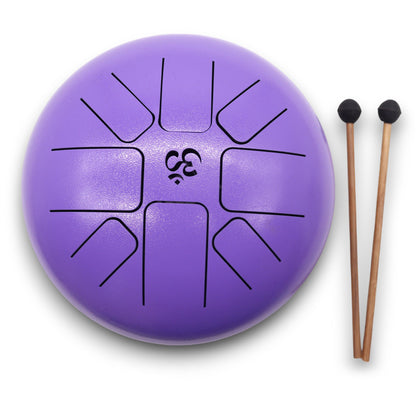 Medium Hapi Drum – Om Violet | 22x16cm | Sacred Sound & Spiritual Alignment