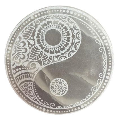 Large Selenite Charging Plate – 18cm Feng Shui Design