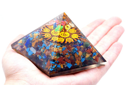 Orgonite Pyramid – Om Chakra (70mm)