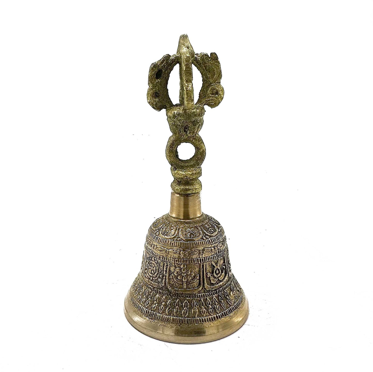 Medium Tibetan Tingsha Bell – 6×11.5cm Handcrafted with Sacred Symbols