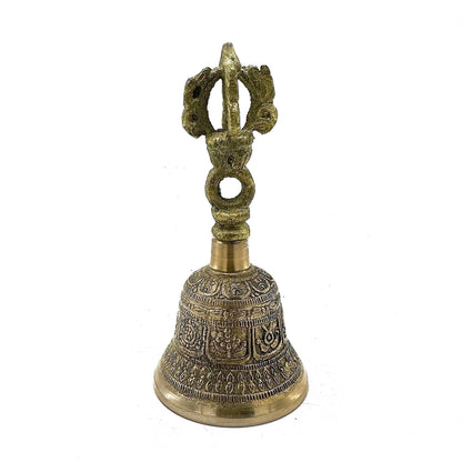 Medium Tibetan Tingsha Bell – 6×11.5cm Handcrafted with Sacred Symbols