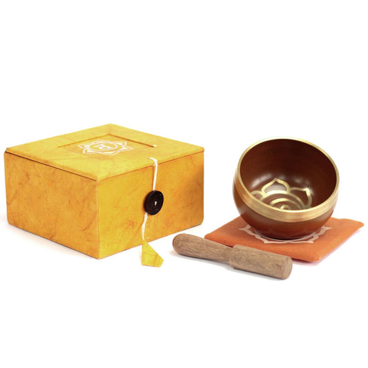 Sacral (Navel) Chakra Singing Bowl – Orange, Carnelian Energy (Svadhisthana)