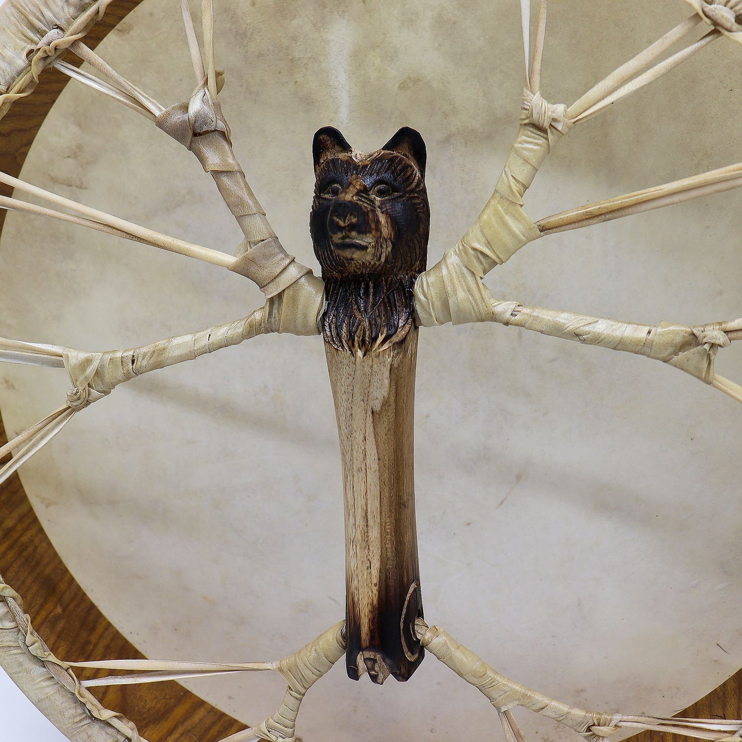 Spirit of the Bear – Shaman Drum & Stick | Tunable 40cm Ritual Instrument