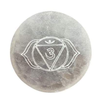 Selenite Charging Plates – Chakra Set of 7