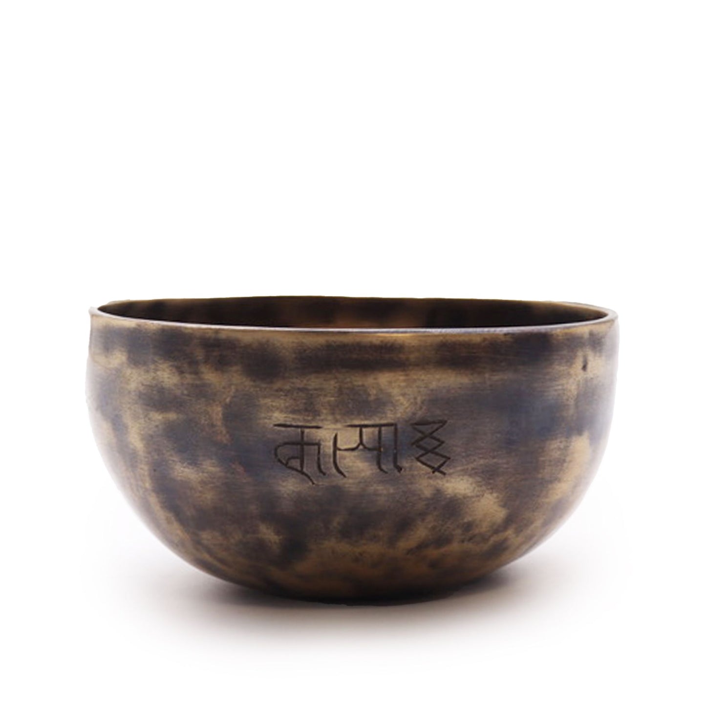 Small Indian Moon Phase Singing Bowl – 13cm Brass Meditation Bowl (550g)