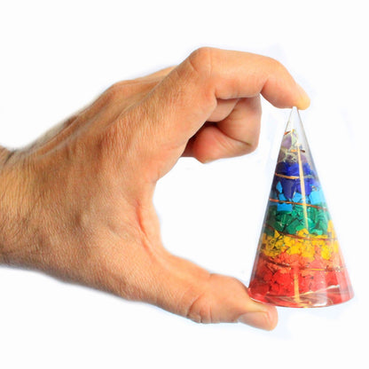 Orgonite Cone – Multichip Chakra Energy Harmoniser – 80mm