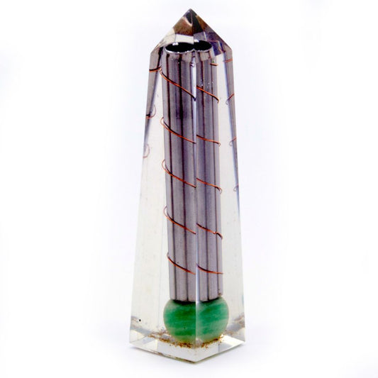 Orgonite Obelisk Power Point – Green Aventurine (110x30mm)