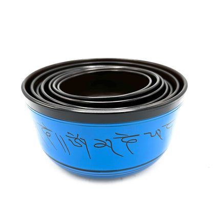 Small Chakra Singing Bowl Set (7 Pieces, 14–22cm) – Handcrafted Brass Meditation Bowls