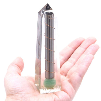Orgonite Obelisk Power Point – Green Aventurine (110x30mm)