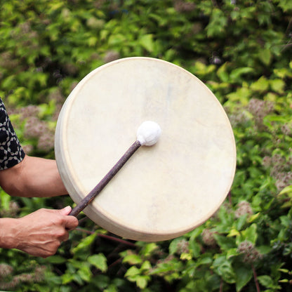 Spirit of the Bear – Shaman Drum & Stick | Tunable 40cm Ritual Instrument