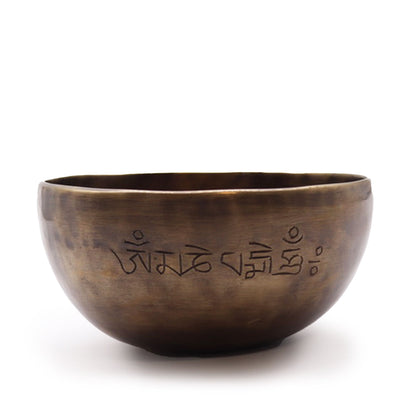 Medium Indian Moon Phase Singing Bowl – 15cm, Handcrafted Brass Meditation Bowl (750g)