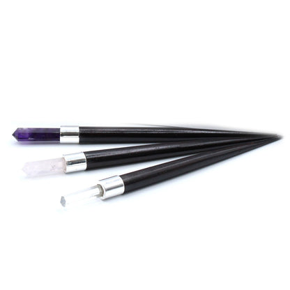 Simple Pointed Healing Wand – Rose Quartz, Rock Quartz & Amethyst